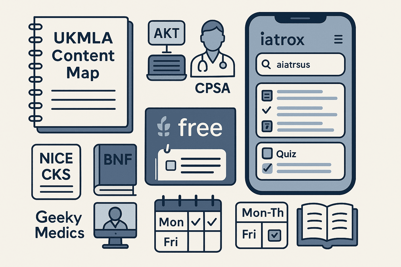 Featured image for From final-year to foundation: the best tools to practise medicine (during & after UKMLA) — incl. iatroX