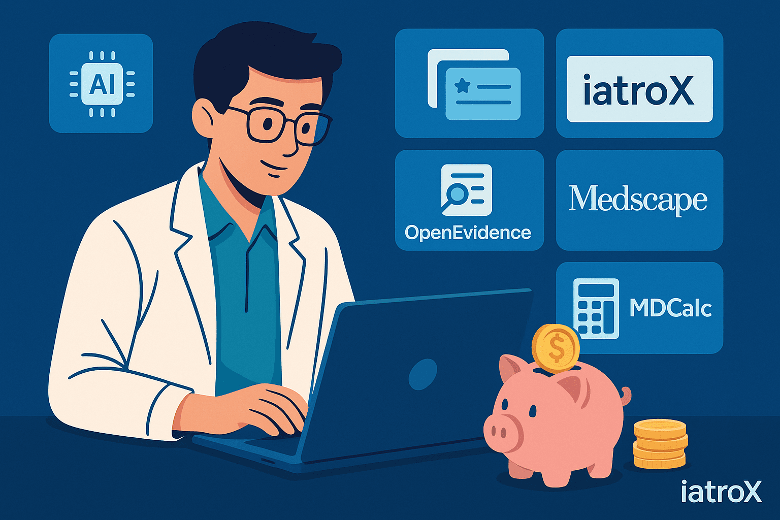 Best budget AI tools for US med students & clinicians (2025): a practical guide featuring iatroX US Q-bank, OpenEvidence, and more